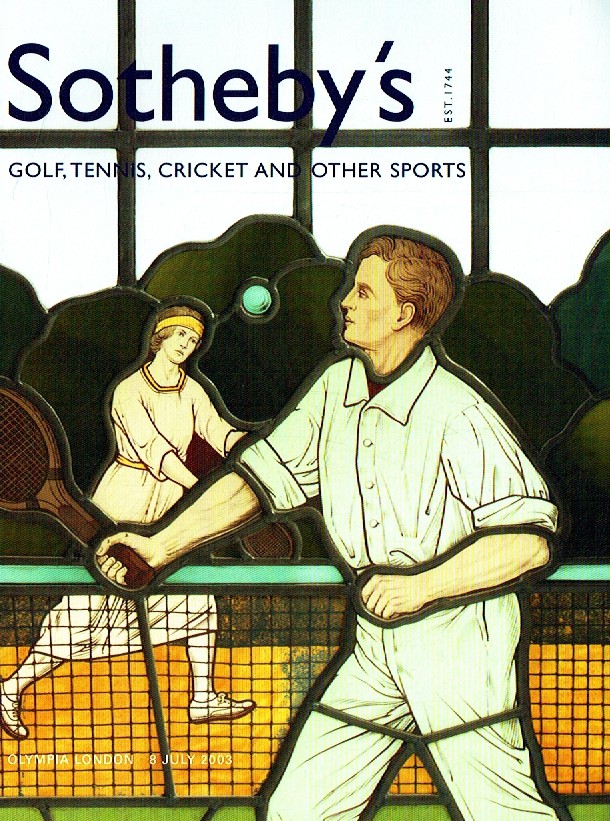 Sothebys July 2003 Golf, Tennis, Cricket & other Sports (Digital Only)