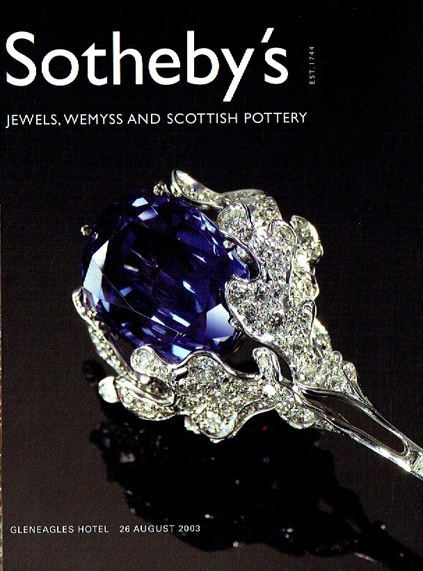 Sothebys August 2003 Jewels, Wemyss & Scottish Pottery (Digital Only)