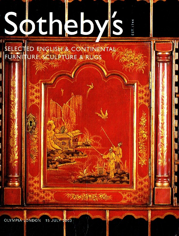 Sothebys July 2003 Selected English and Continental Furniture, Sc (Digital Only)