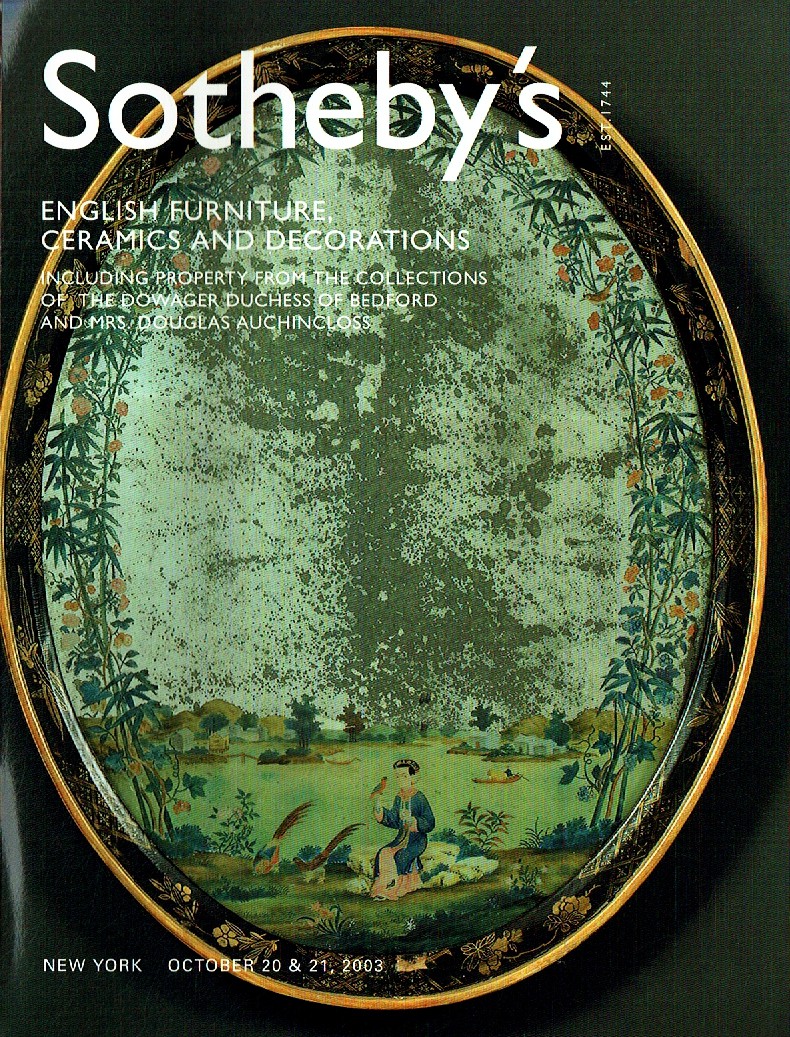 Sothebys October 2003 English Furniture, Ceramics and Deco (Digital Only)