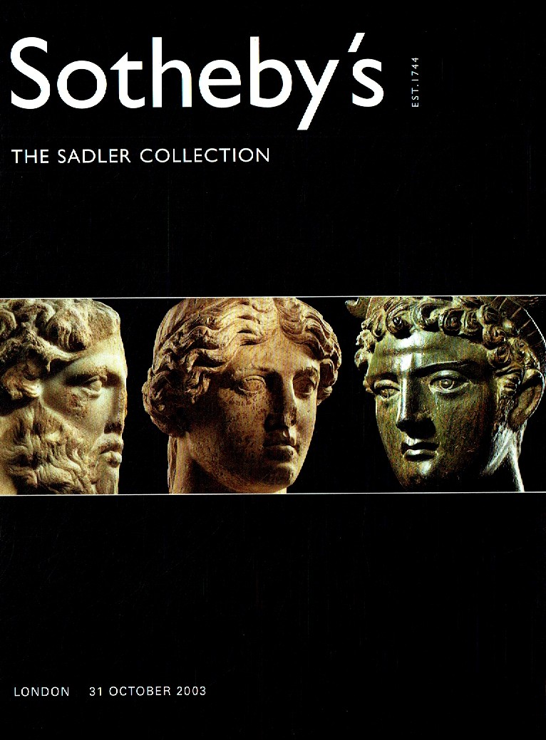 Sothebys October 2003 The Sadler Collection (Digital Only)