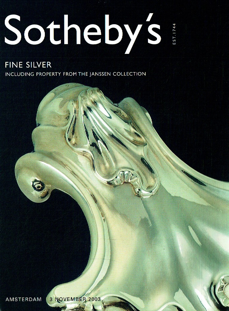 Sothebys November 2003 Fine Silver including Property from the Ja (Digital Only)