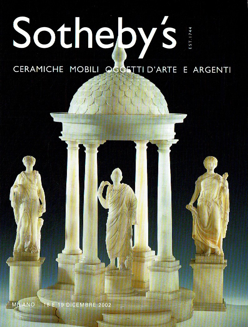 Sothebys & 19th December 2002 Ceramics Furniture Art Objects & Si (Digital Only