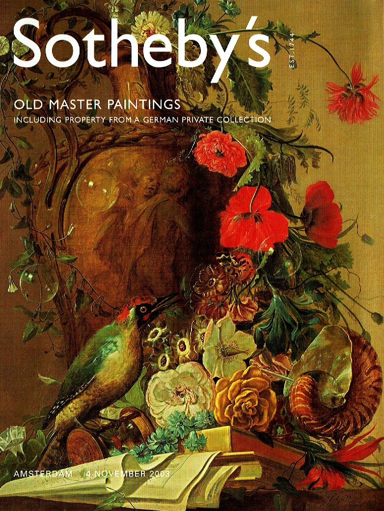 Sothebys November 2003 Old Master Paintings including Property fr (Digital Only