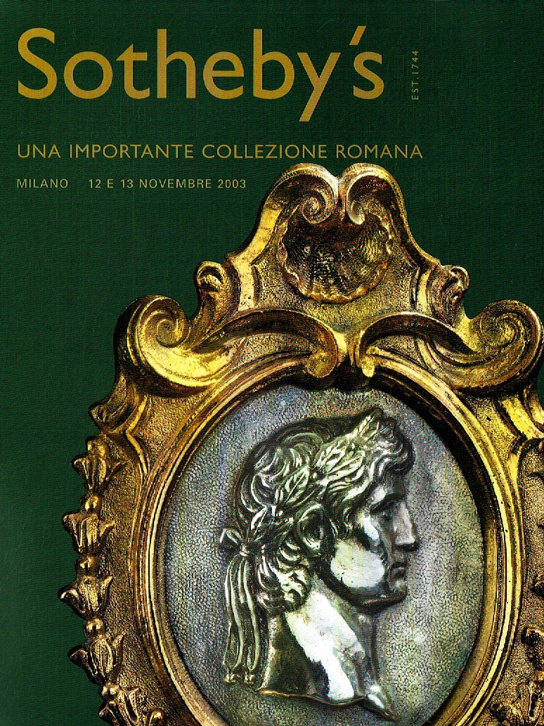 Sothebys November 2003 An Important Roman Collection of Vi (Digital Only