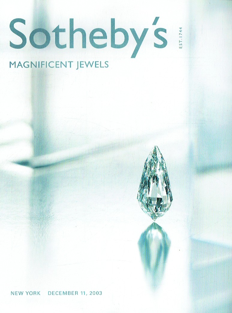 Sothebys December 2003 Magnificent Jewels (Digital Only)