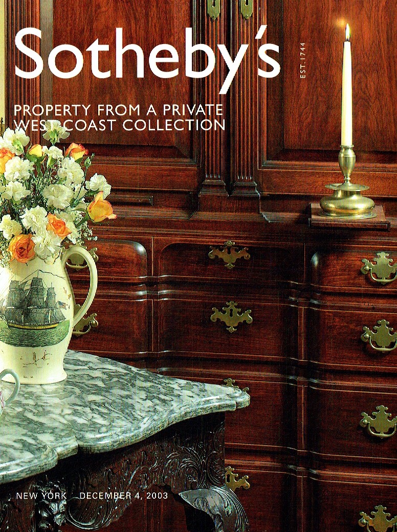 Sothebys December 2003 Property from a Private West Coast Collect (Digital Only)