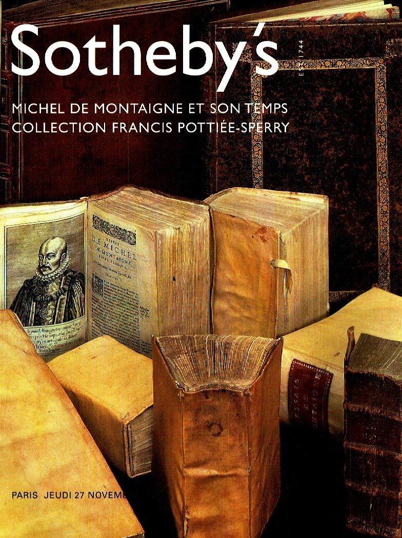 Sothebys November 2003 Michel de Montaigne et Son Temps Collectio (Digital Only)