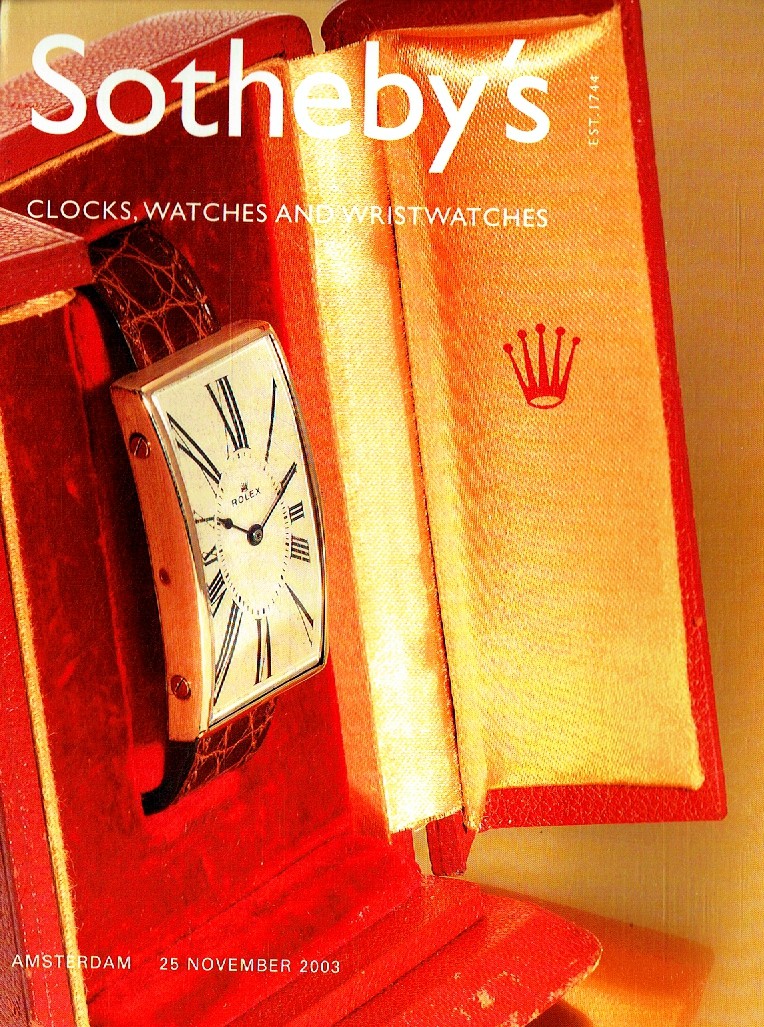 Sothebys November 2003 Clocks, Watches and Wristwatches (Digital Only)