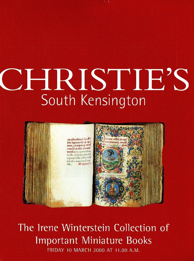 Christies March 2000 Important Miniature Books - Irene Winterst (Digital Only)