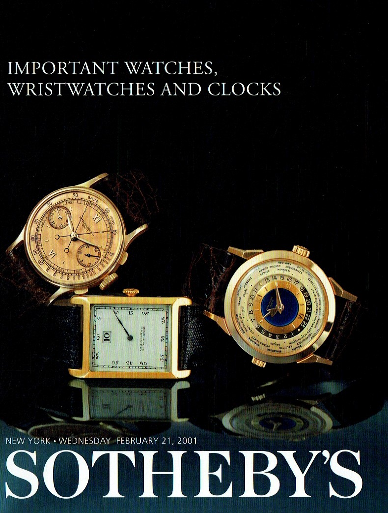 Sothebys February 2001 Important Watches, Wristwatches & Clocks (Digital Only)