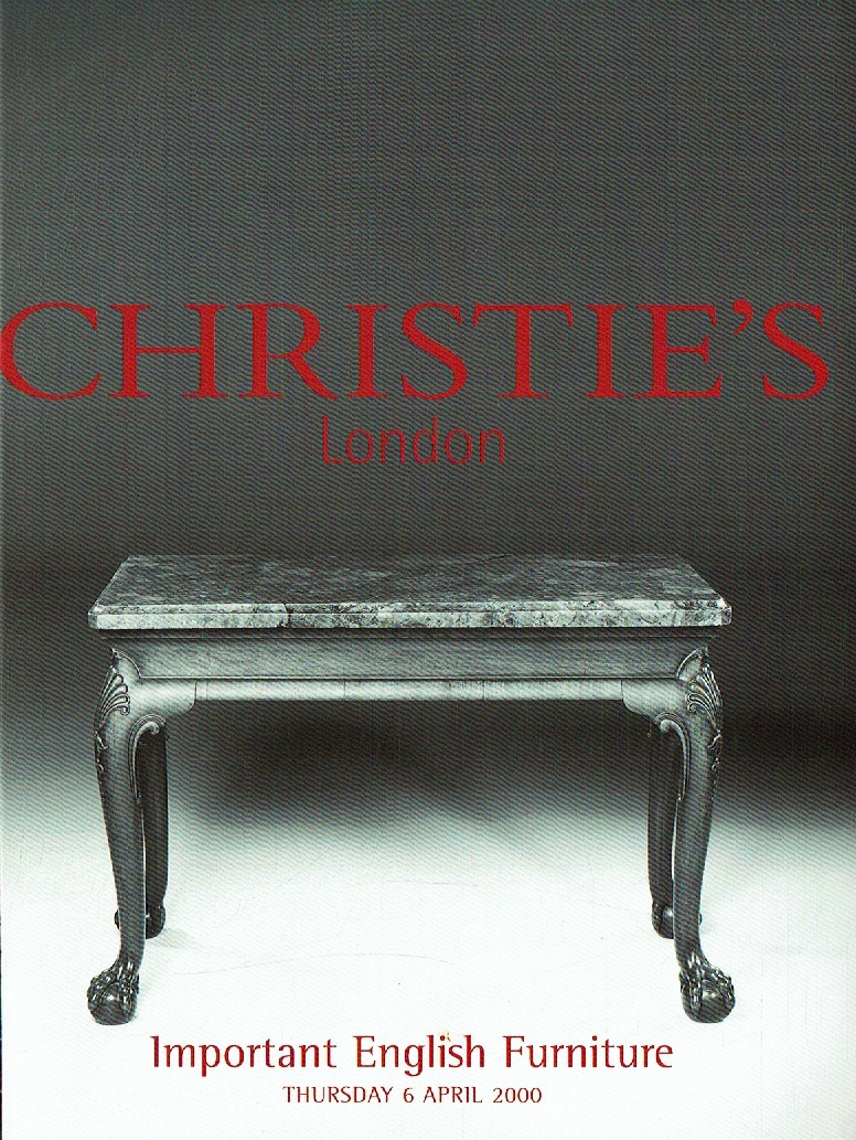 Christies April 2000 Important English Furniture (Digital Only)