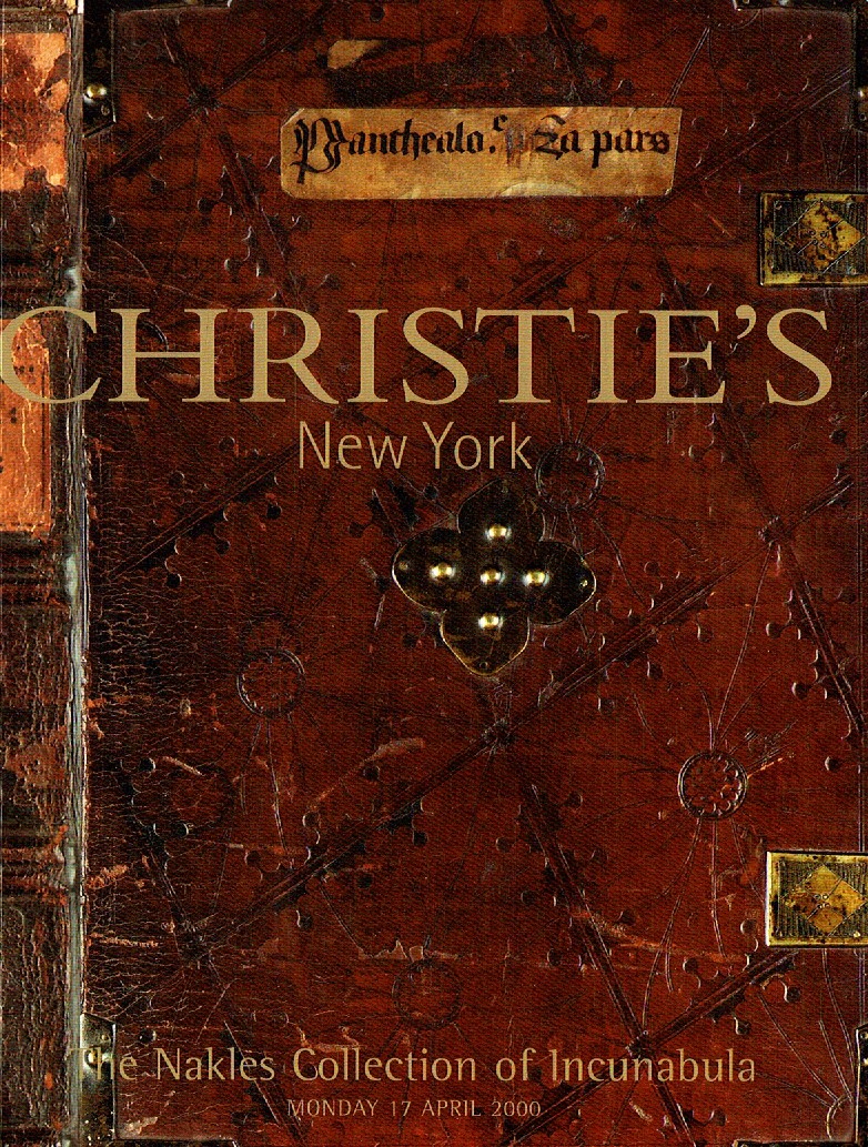 Christies April 2000 The Nakles Collection of Incunabula (Digital Only)