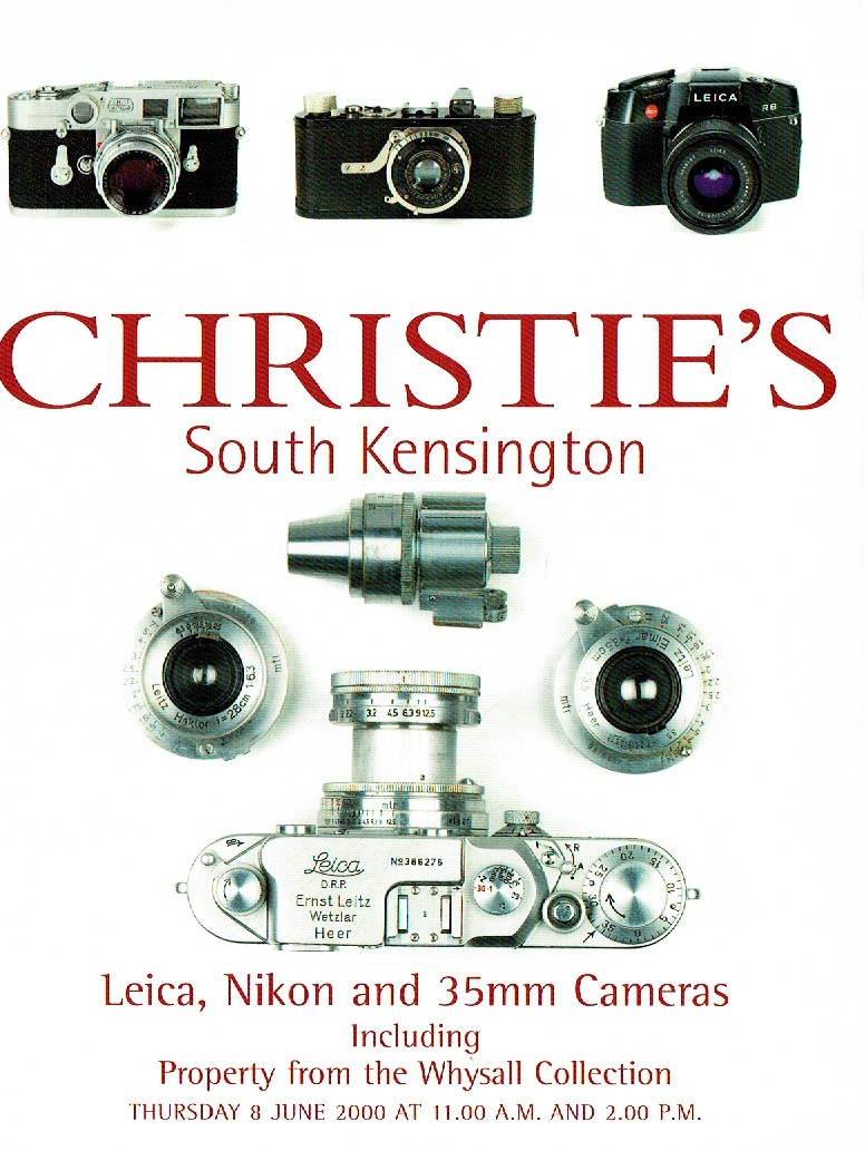 Christies June 2000 Leica, Nikon & 35mm Cameras including Proper (Digital Only)