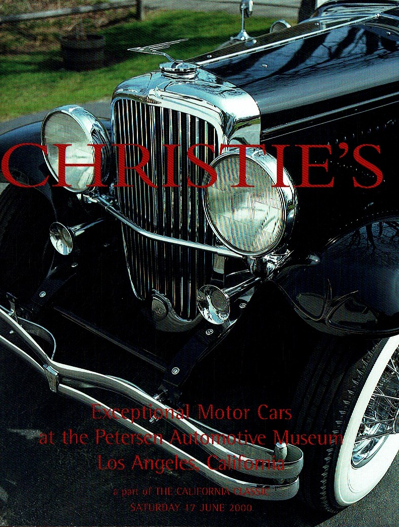 Christies June 2000 Exceptional Motor Cars at The Petersen Autom (Digital Only)