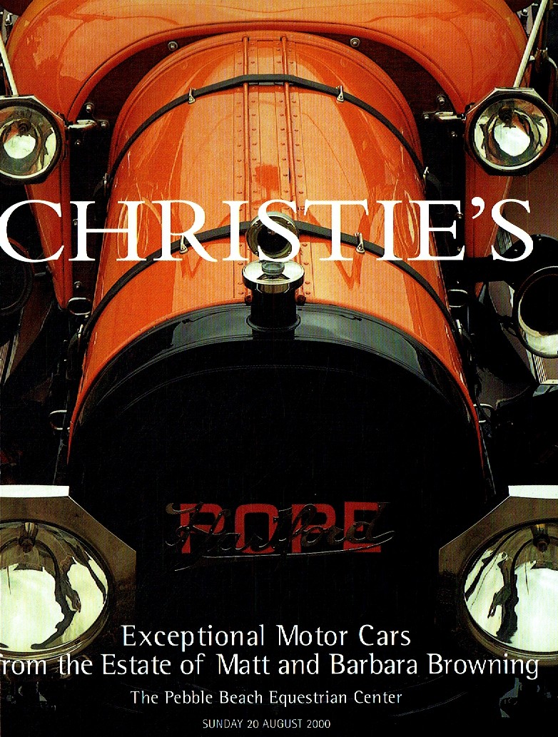 Christies August 2000 Exceptional Motor Cars from The Estate of (Digital Only)