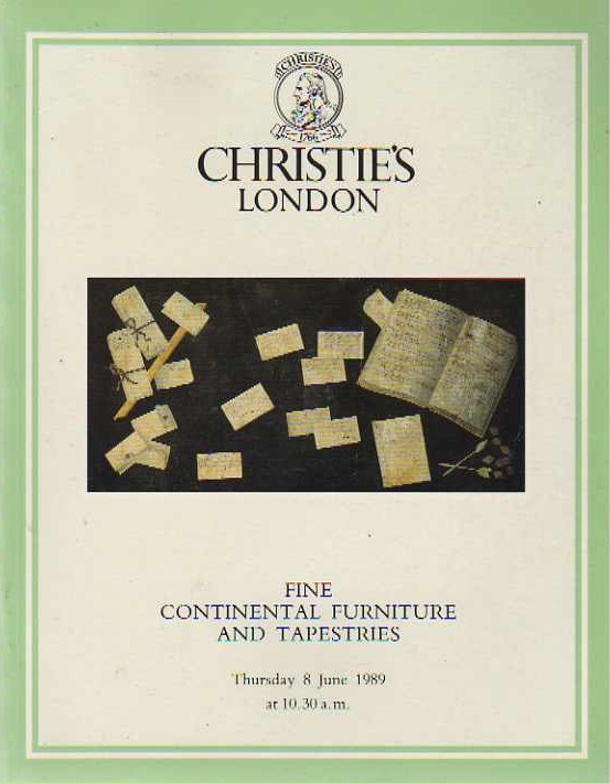 Christies June 1989 Fine Continental Furniture & Tapestries (Digital Only)