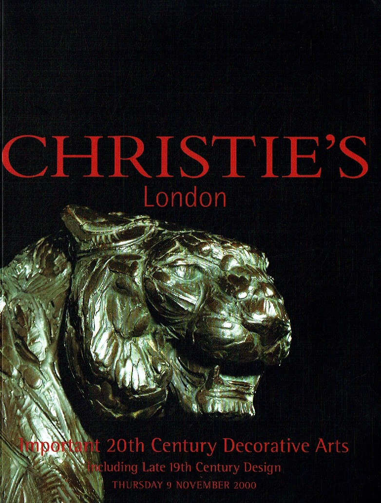 Christies November 2000 Important 20th Century Decorative Arts ( (Digital Only)