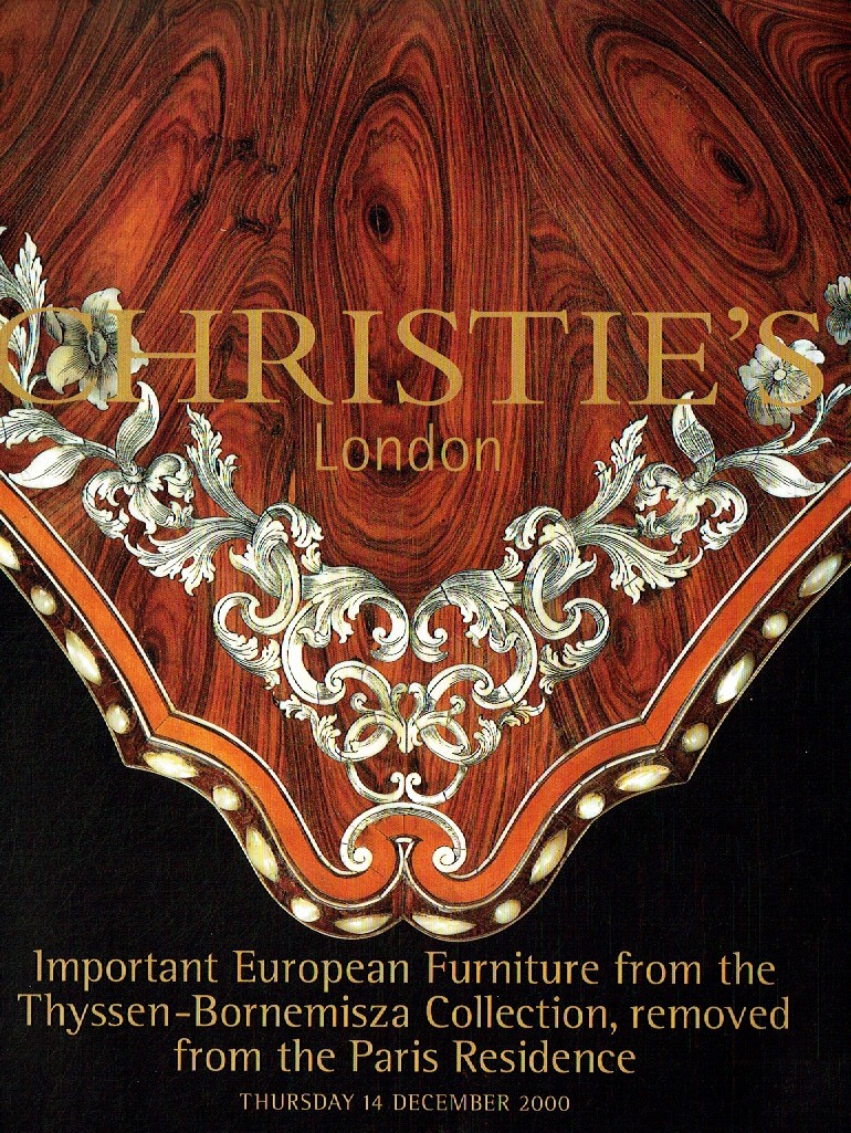 Christies December 2000 Important European Furniture from the Th (Digital Only)