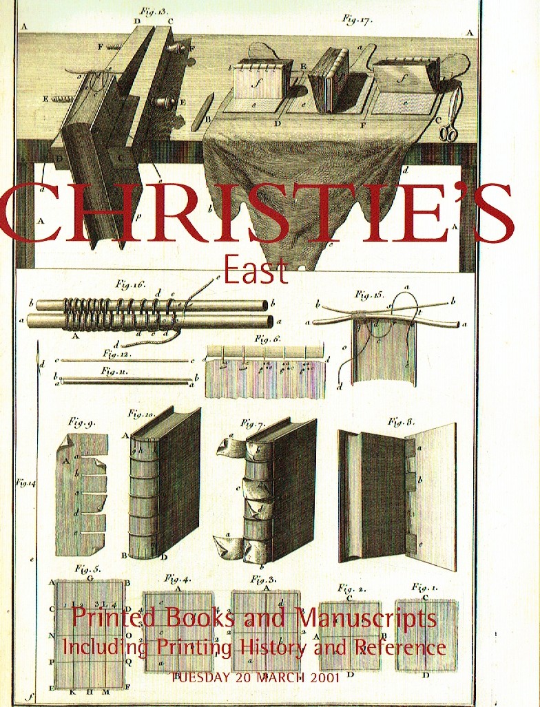 Christies March 2001 Printed Books & Manuscripts including Print (Digital Only)