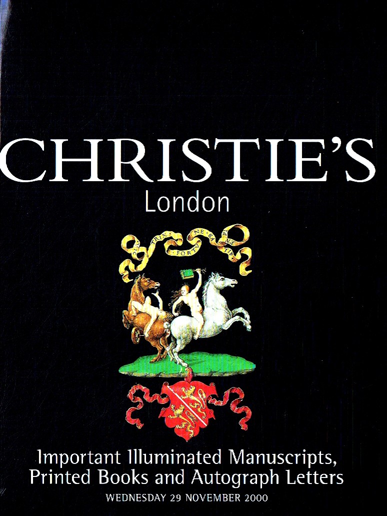 Christies November 2000 Important Illuminated Manuscripts, Print (Digital Only)