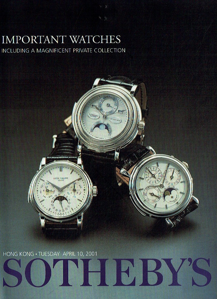 Sothebys April 2001 Important Watches (Digital Only)