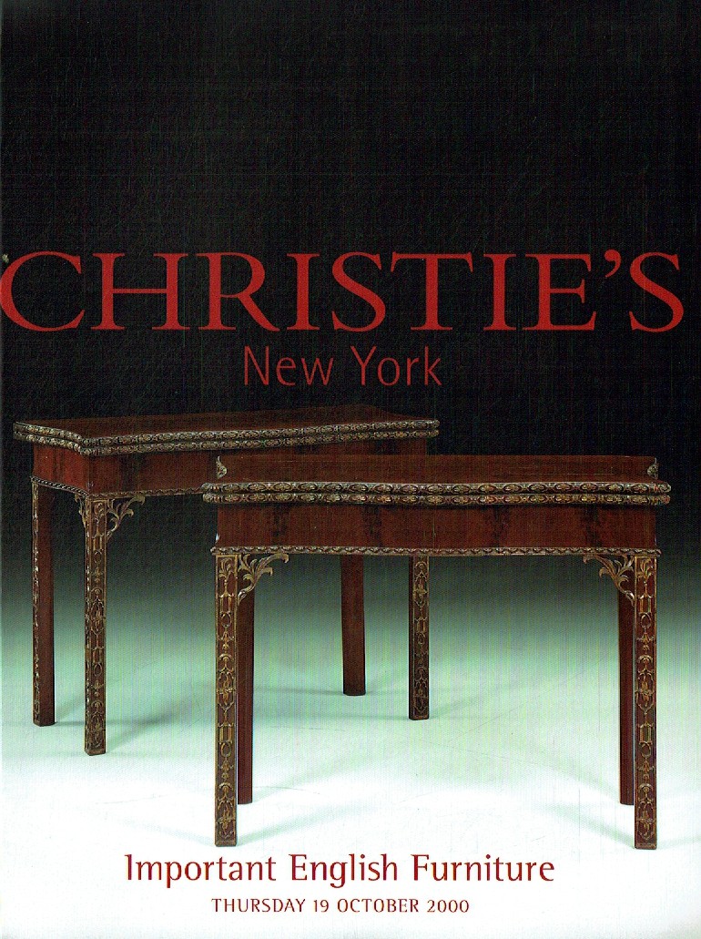 Christies October 2000 Important English Furniture (Digital Only)