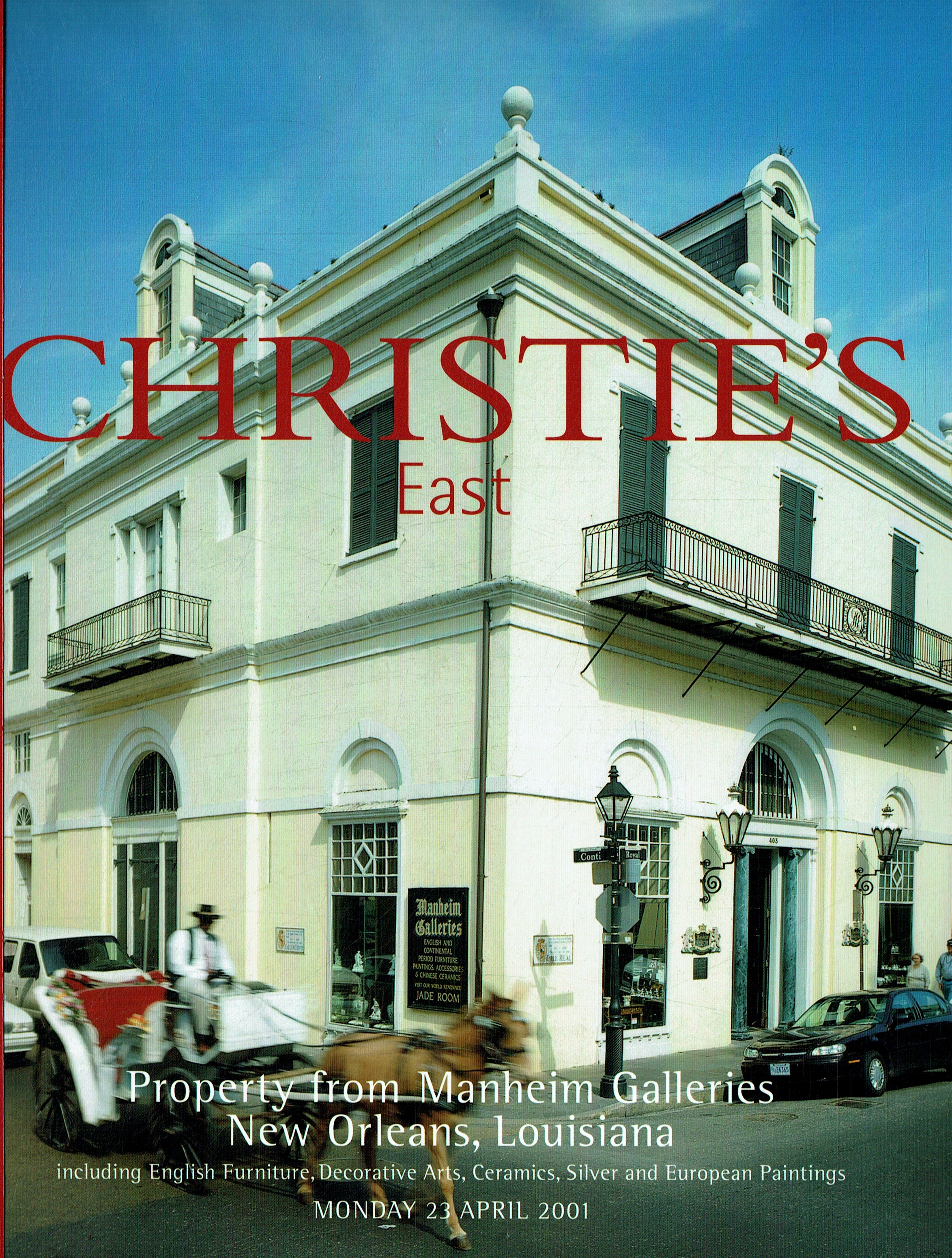 Christies April 2001 Property from Manheim Galleries New Orleans (Digital Only)