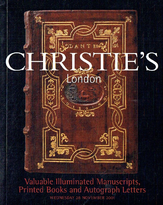 Christies November 2001 Valuable Illuminated Manuscripts, Printe (Digital Only)