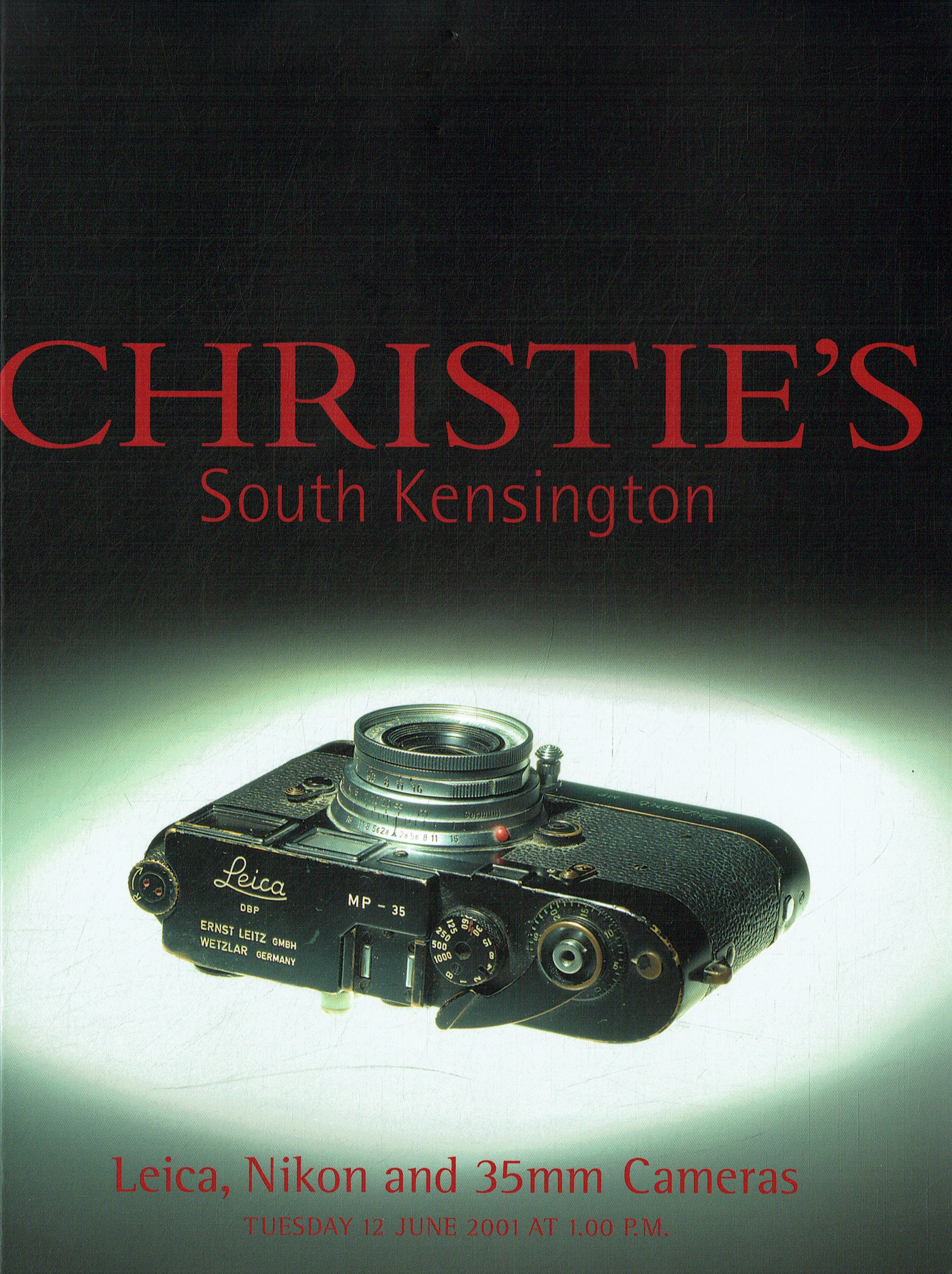 Christies June 2001 Leica, Nikon & 35mm Cameras (Digital Only)