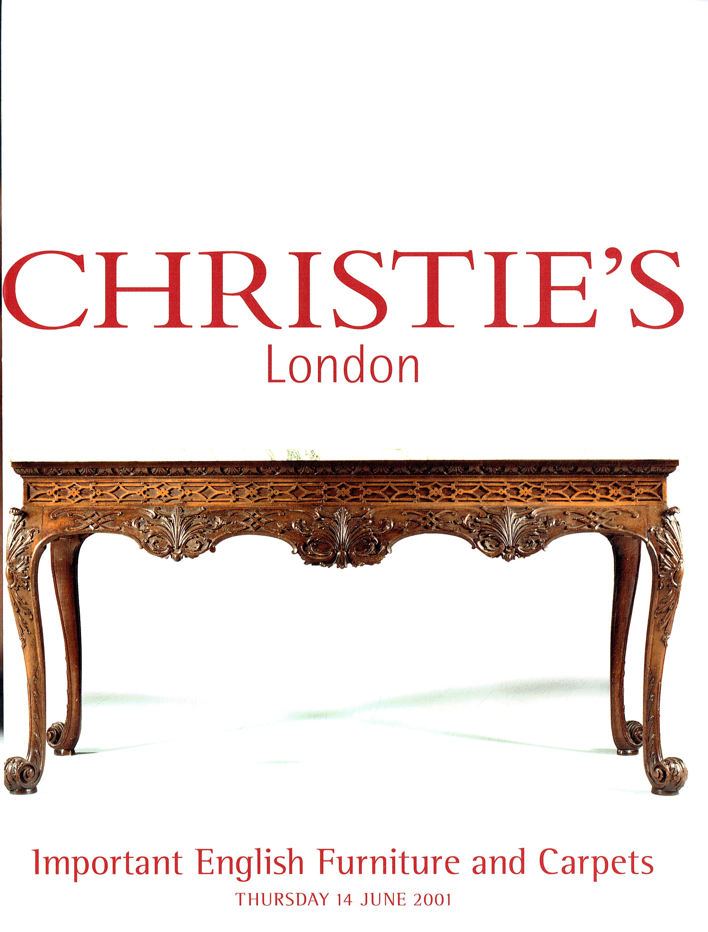 Christies June 2001 Important English Furniture and Carpets (Digital Only)