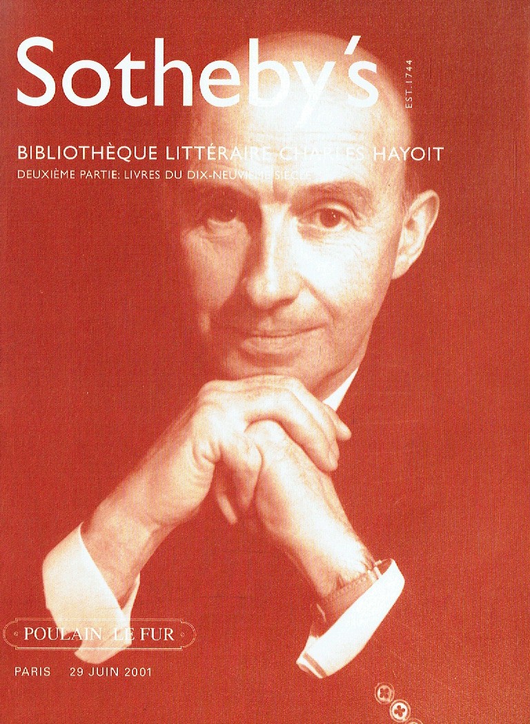 Sothebys June 2001 Bibliotheque Litteraire Charles Hayoit Deuxiem (Digital Only