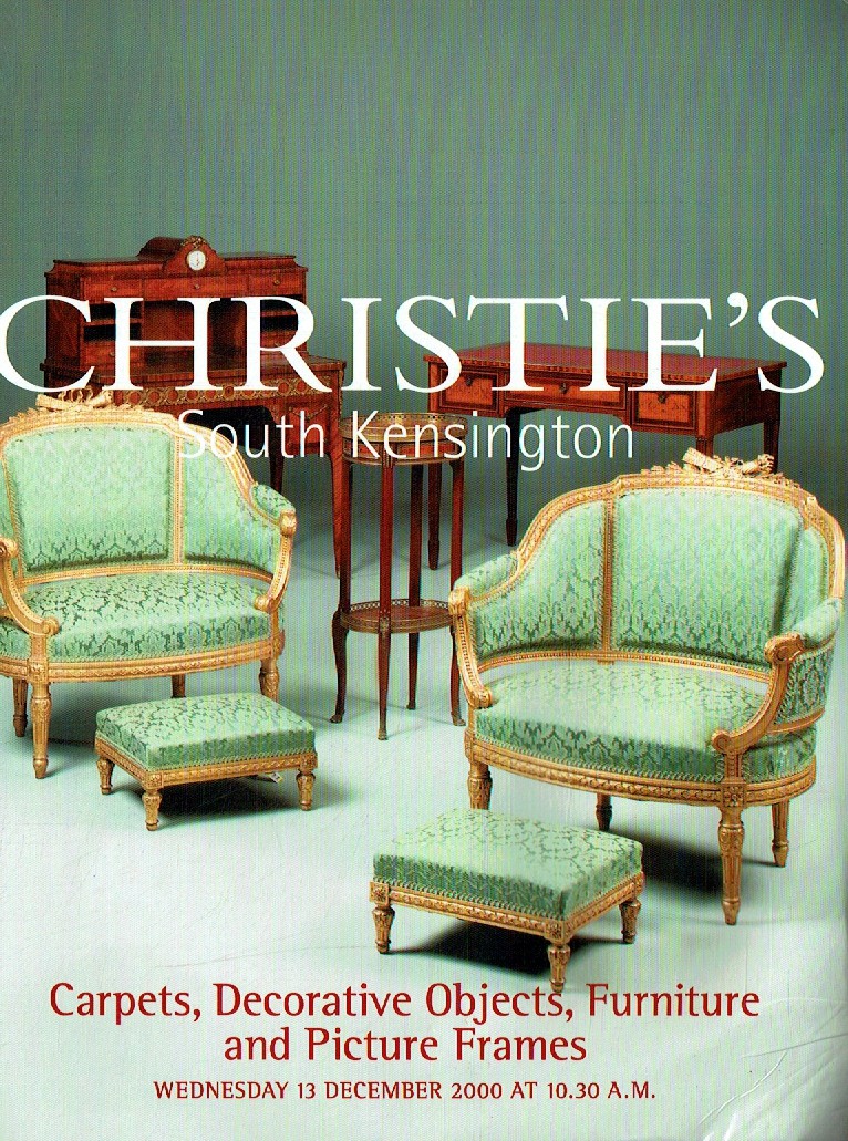 Christies December 2000 Carpets, Decorative Objects, Furniture a (Digital Only)