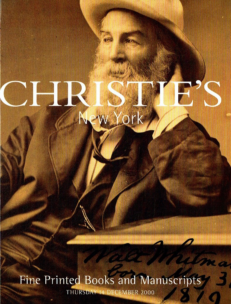 Christies December 2000 Fine Printed Books & Manuscripts (Digital Only)