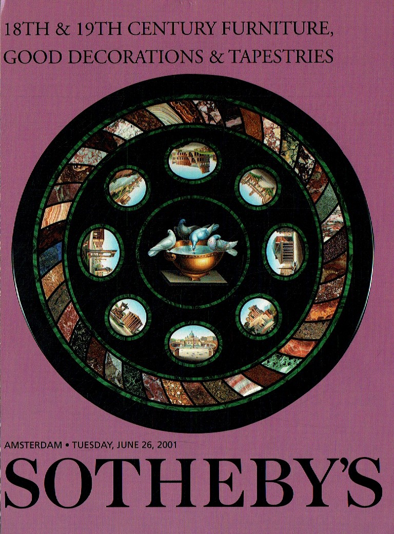 Sothebys June 2001 18th & 19th Century Furniture, Decorations & T (Digital Only