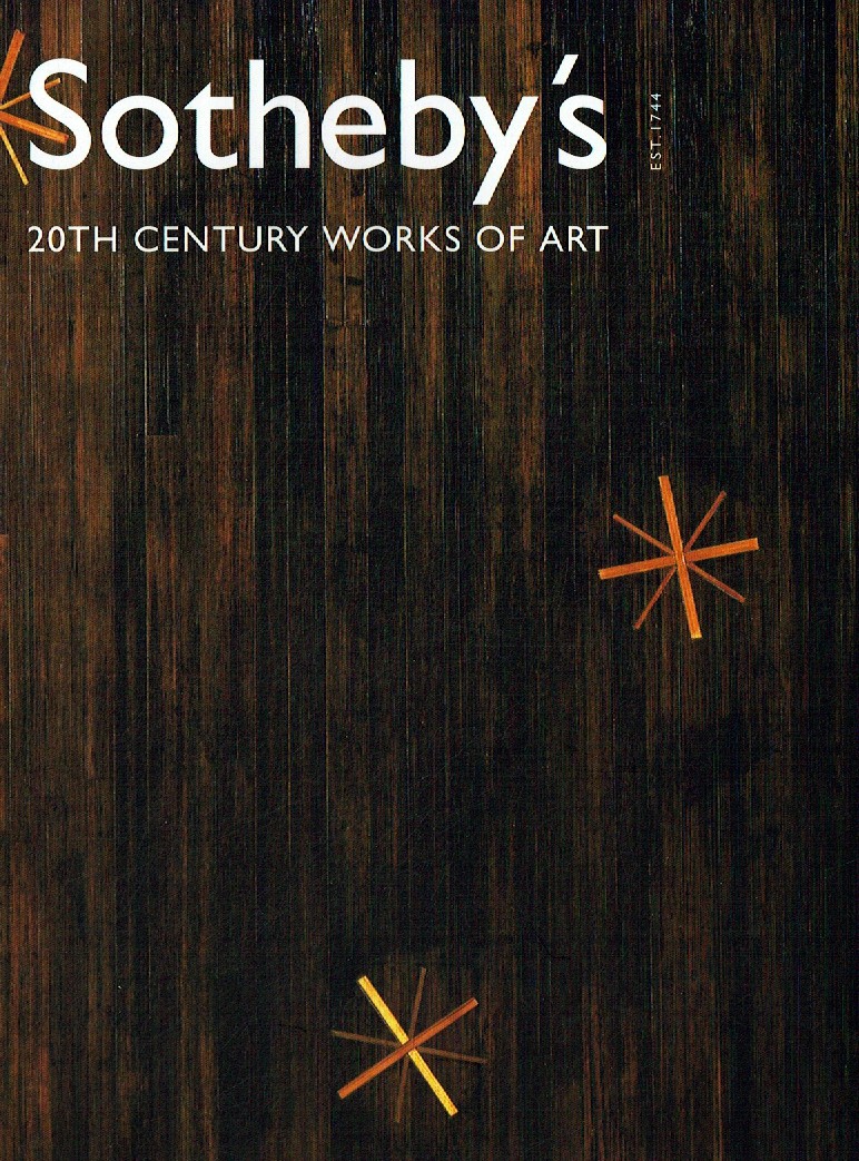 Sothebys June 2001 20th Century Works of Art (Art Déco etc) (Digital Only)