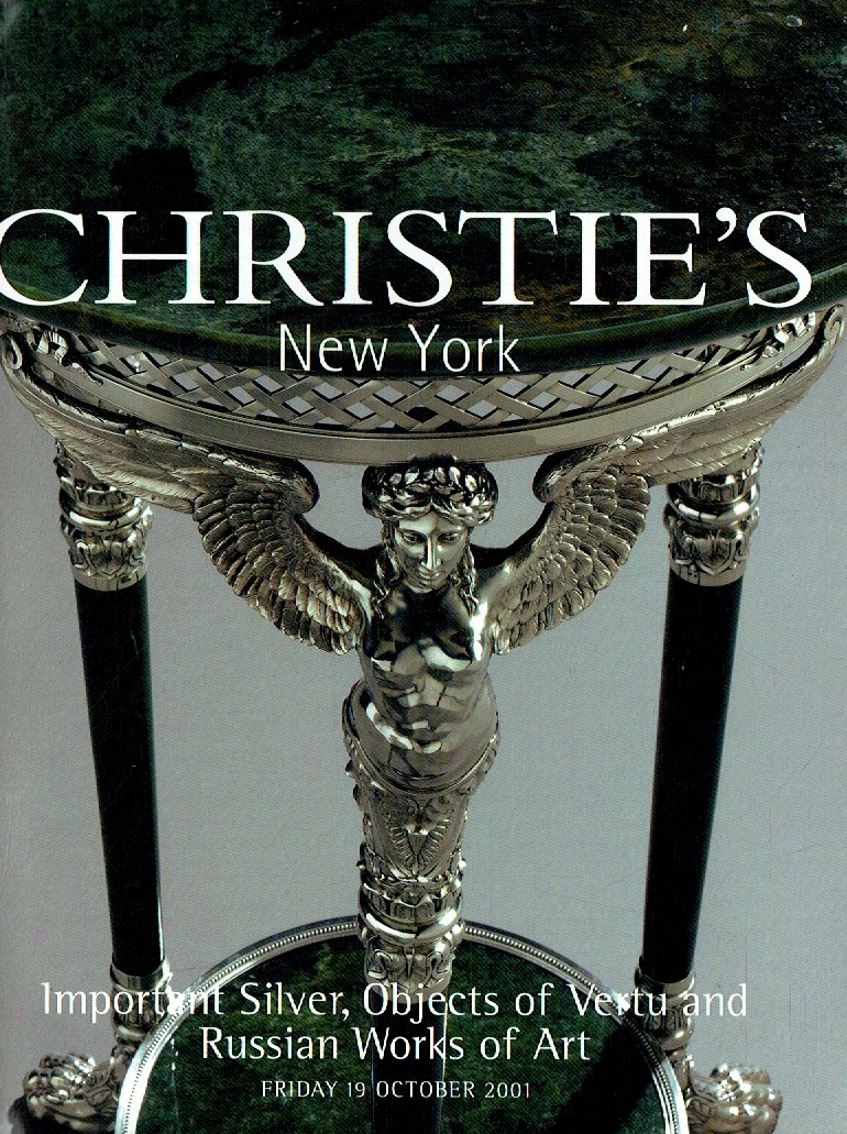 Christies October 2001 Important Silver, Objects of Vertu and Ru (Digital Only)