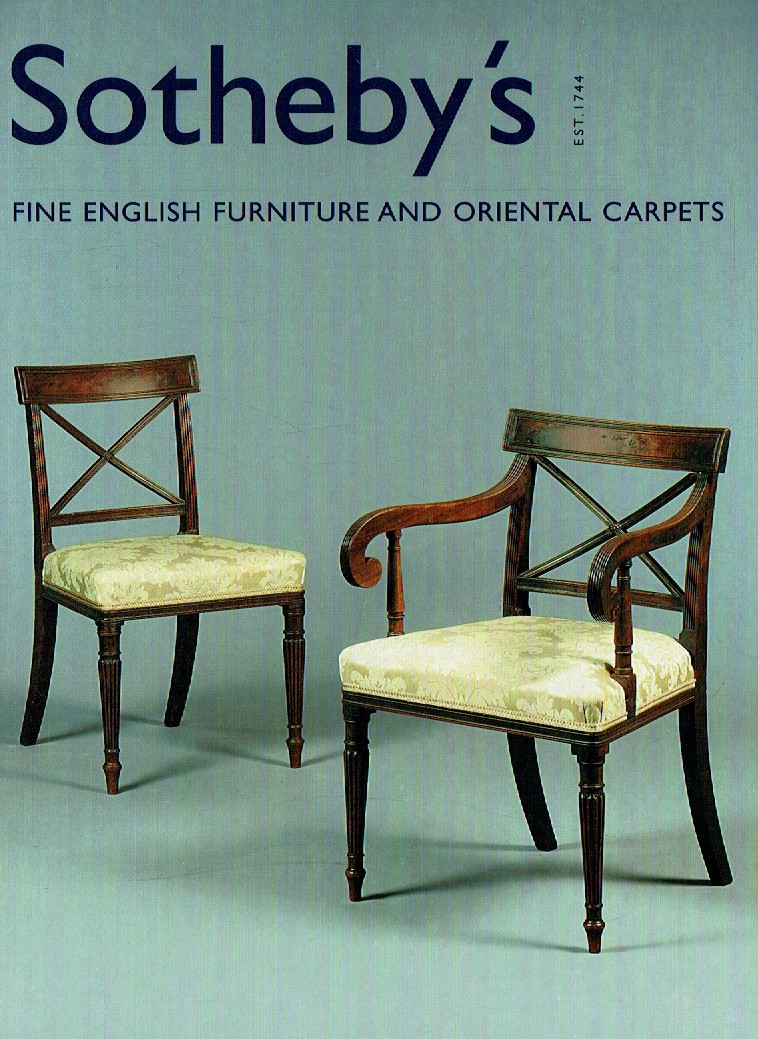 Sothebys May & 1st June 2001 Fine English Furniture and Oriental (Digital Only)