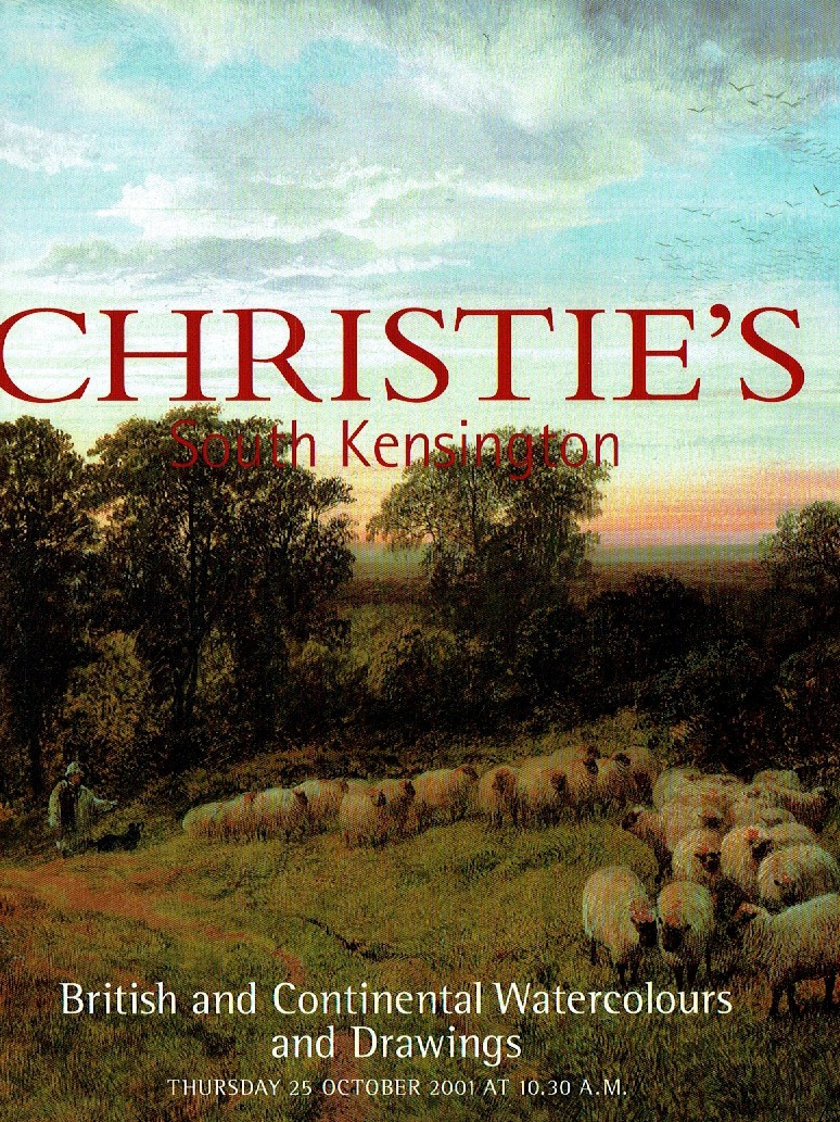 Christies October 2001 British and Continental Watercolours & Dr (Digital Only)