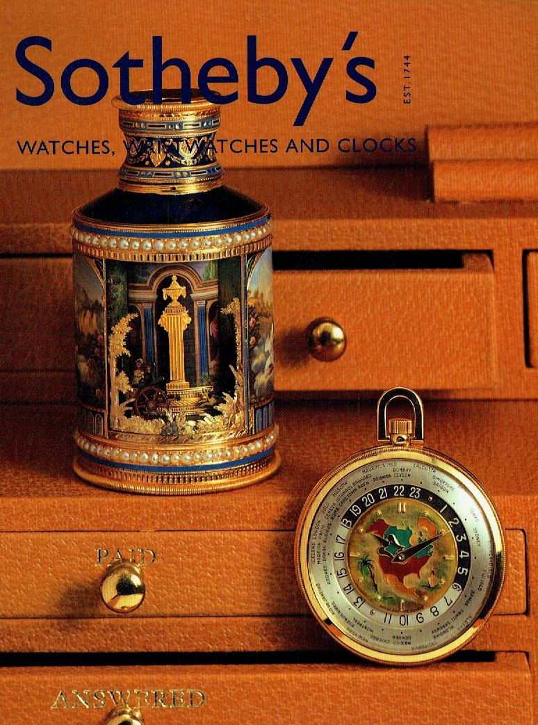 Sothebys June 2001 Watches, Wristwatches & Clocks (Digital Only)