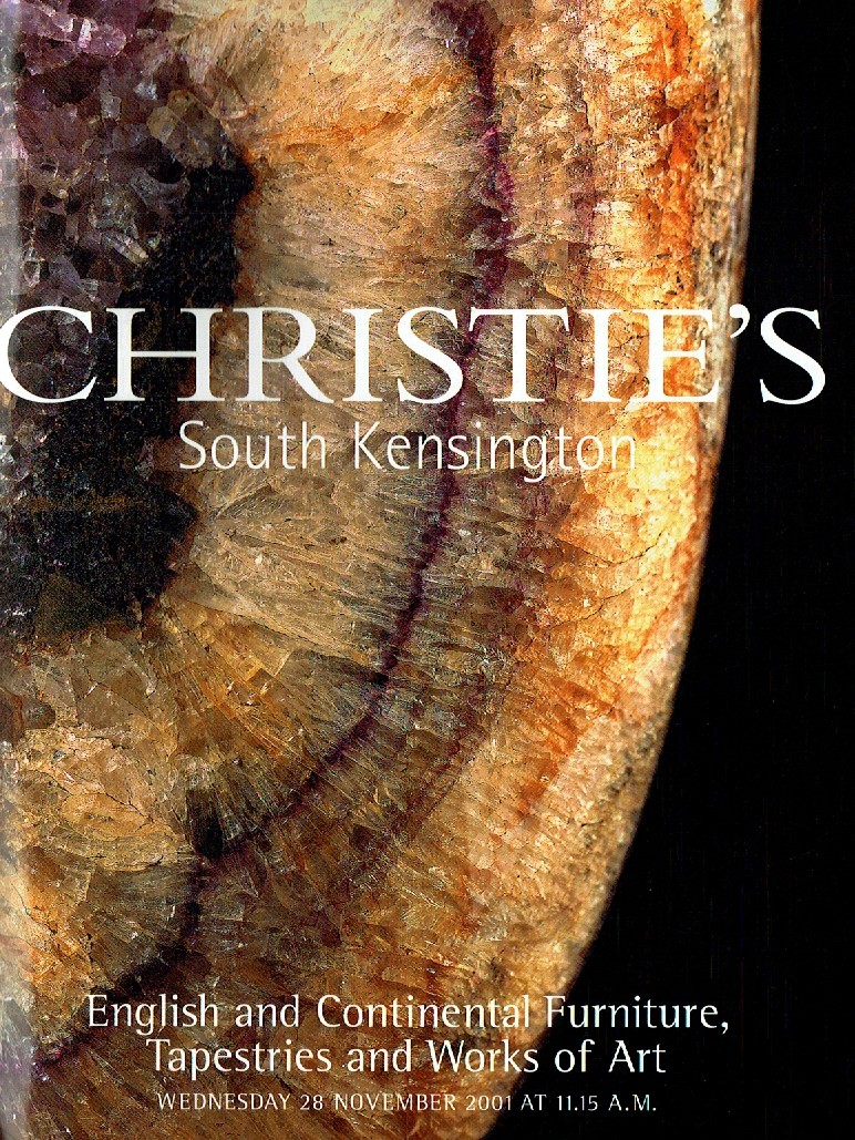 Christies November 2001 English and Continental Furniture, Tapes (Digital Only)