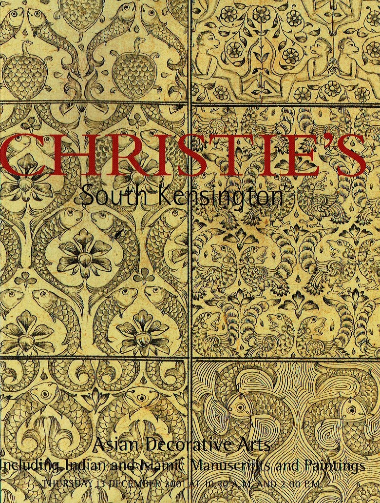 Christies December 2001 Asian Decorative Arts inc. Indian & Isla (Digital Only)