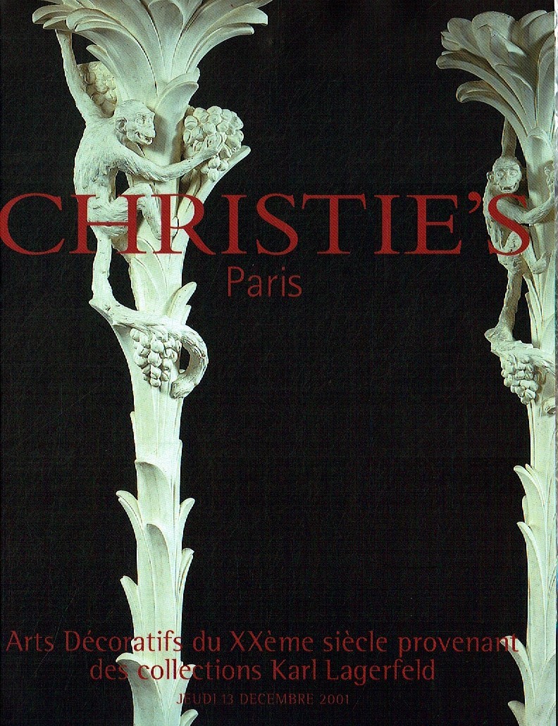 Christies December 2001 Arts Decoratifs du XXeme Siecle provenan (Digital Only)