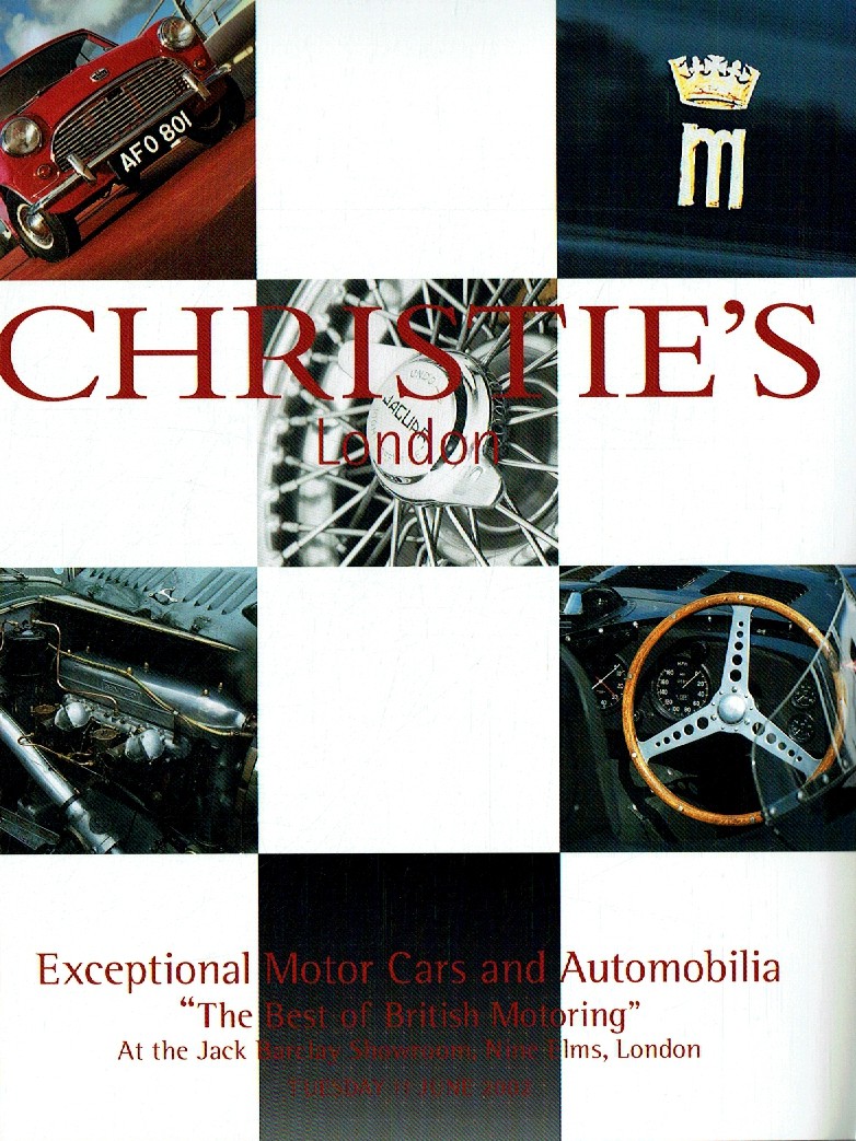 Christies June 2002 Exceptional Motor Cars and Automobilia "The (Digital Only)