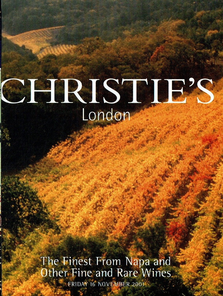 Christies November 2001 The Finest from Napa & Other Fine and Ra (Digital Only)