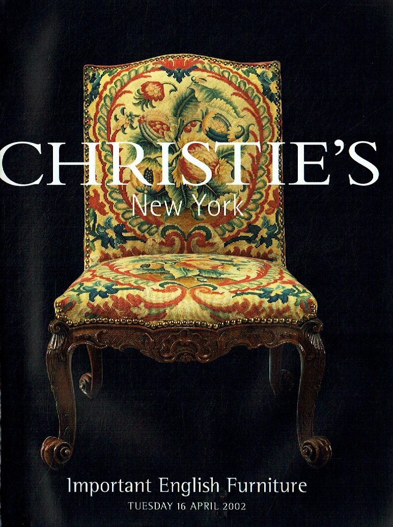 Christies April 2002 Important English Furniture (Digital Only)