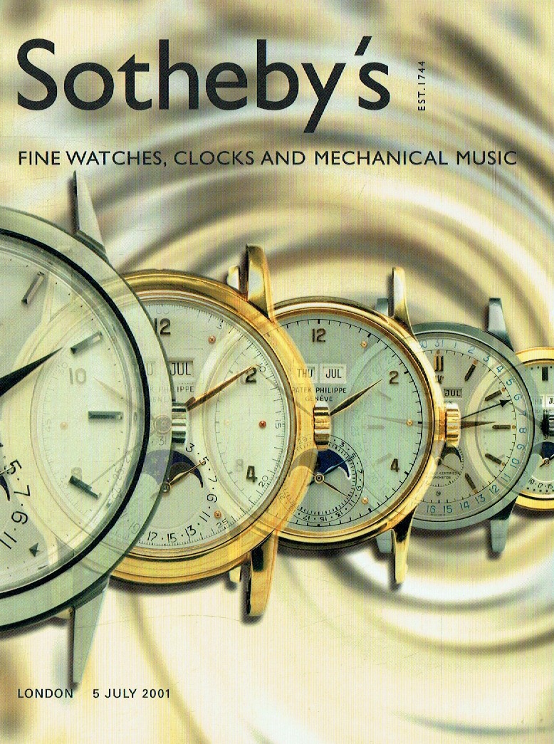 Sothebys July 2001 Fine Watches, Clocks & Mechanical Music (Digital Only)