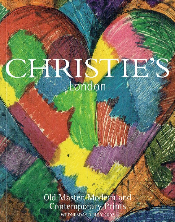 Christies July 2002 Old Master, Modern & Contemporaray Prints (Digital Only)