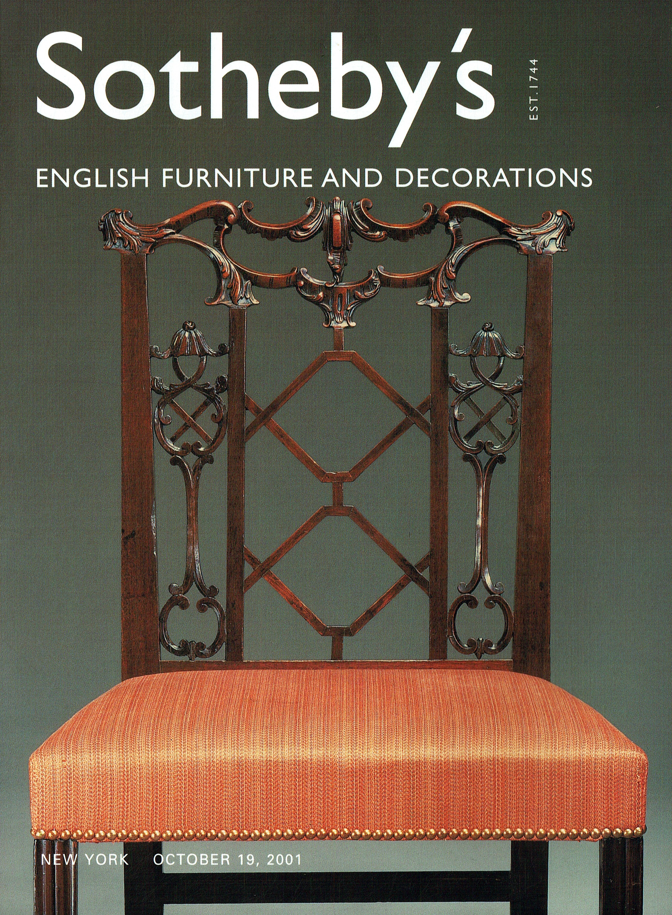 Sothebys October 2001 English Furniture & Decorations (Digital Only)