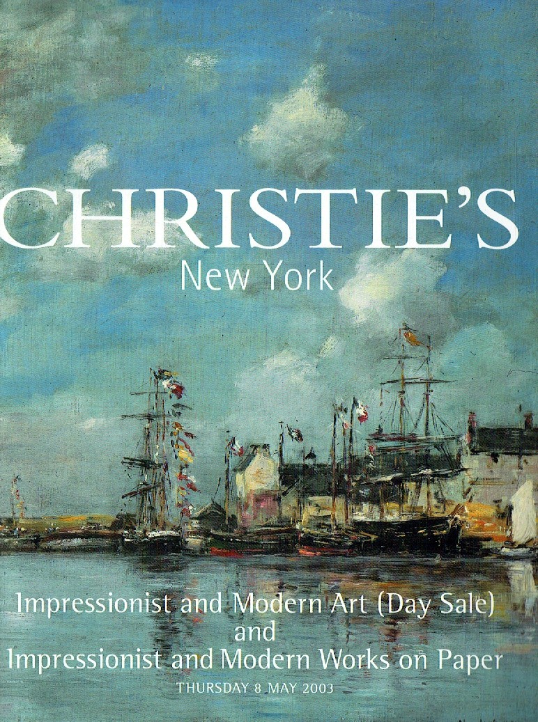 Christies May 2003 Impressionist and Modern Art (Day Sale) and I (Digital Only)